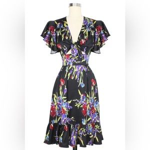 Trashy diva- Mai tie dress- midnight gardens- size 6